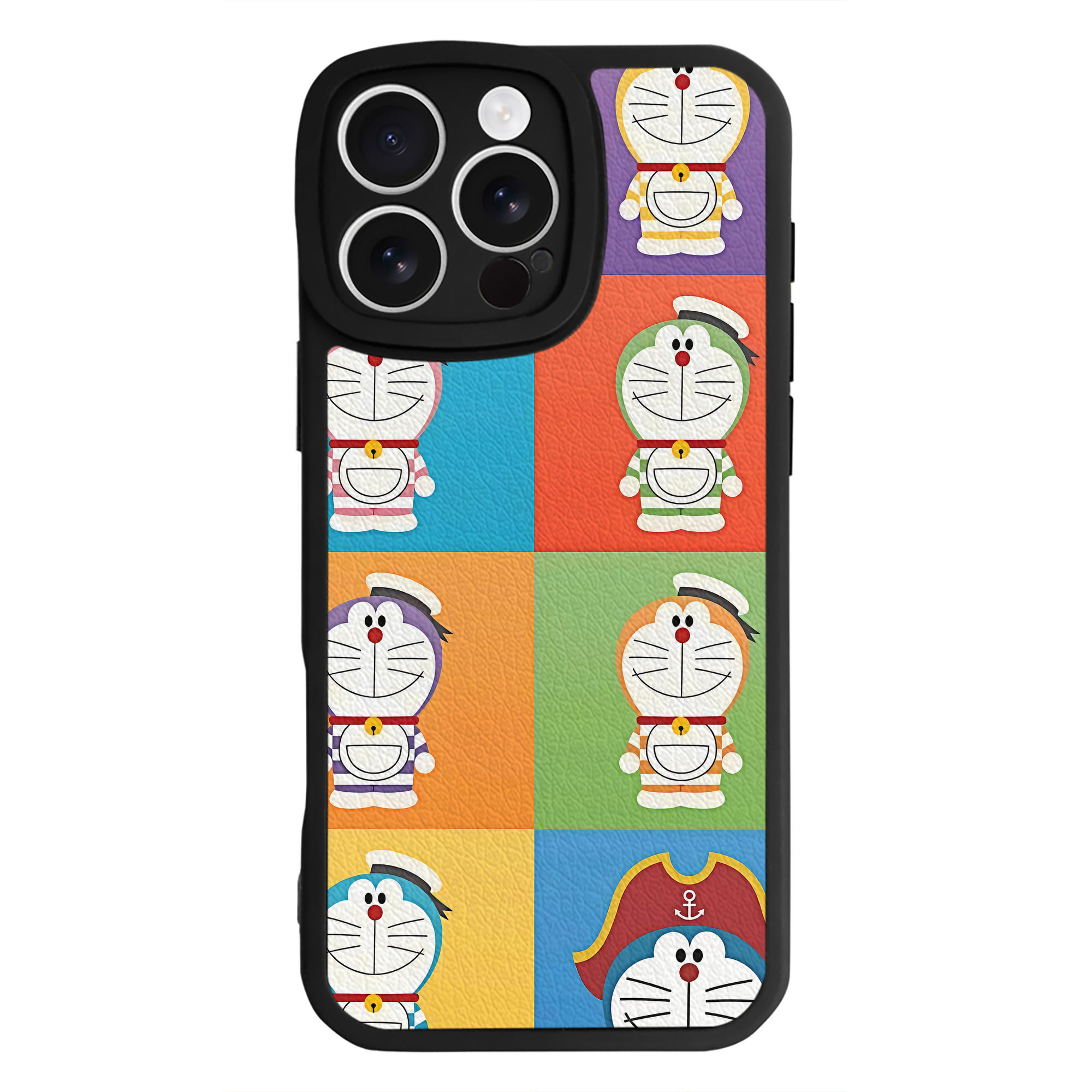 （画像用） ドラえもん Doraemon 【iPhone 16シリーズ対応】シリコンスマホケース（レザー調） 材質：シリコン